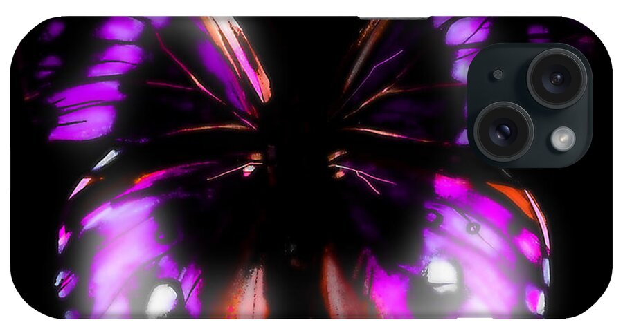 Digital Art Graphics Butterfly With Soft And Pastels iPhone Case featuring the digital art Perfect Purple Butterfly by Gayle Price Thomas