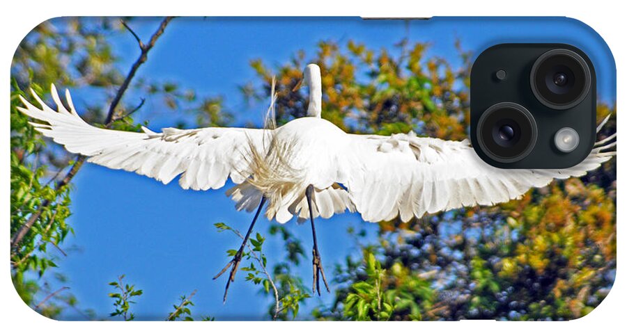 Egret iPhone Case featuring the photograph Perspective From Behind by Lydia Holly