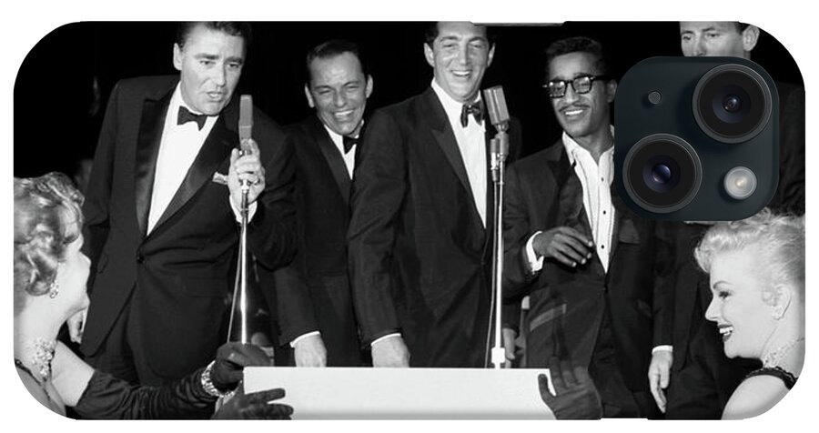 Sinatra iPhone Case featuring the photograph Peter Lawford, Frank Sinatra, Dean Martin, Sammy Davis Jr. and J by Doc Braham