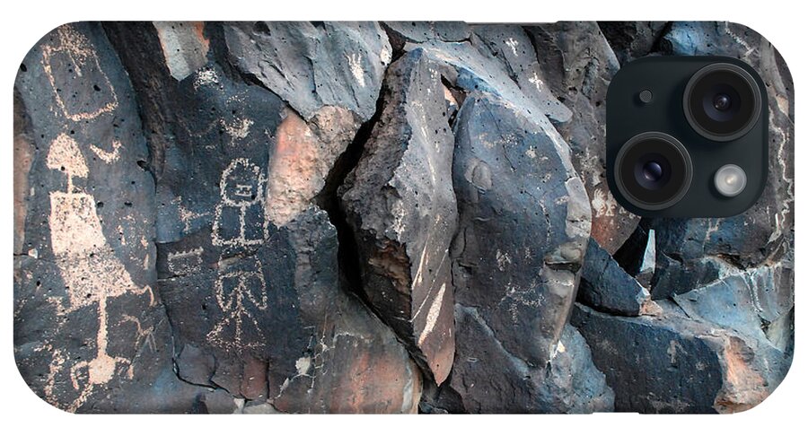 Petroglyphs iPhone Case featuring the photograph Petroglyph Panel by Glory Ann Penington