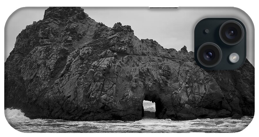 Pfeiffer Beach iPhone Case featuring the photograph Pfeiffer Beach II BW by David Gordon