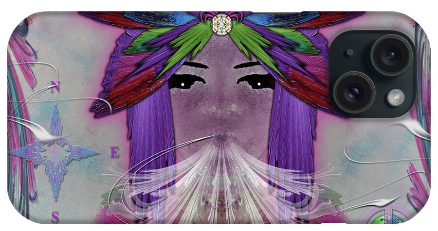 Pharo iPhone Case featuring the digital art Pharo of Peace #083 by Barbara Tristan