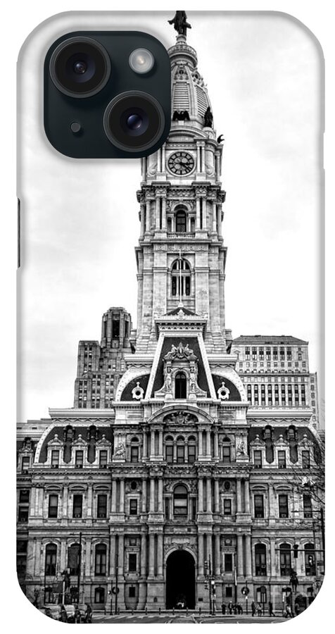 Philadelphia iPhone Case featuring the photograph Philadelphia City Hall Building on Broad Street by Olivier Le Queinec