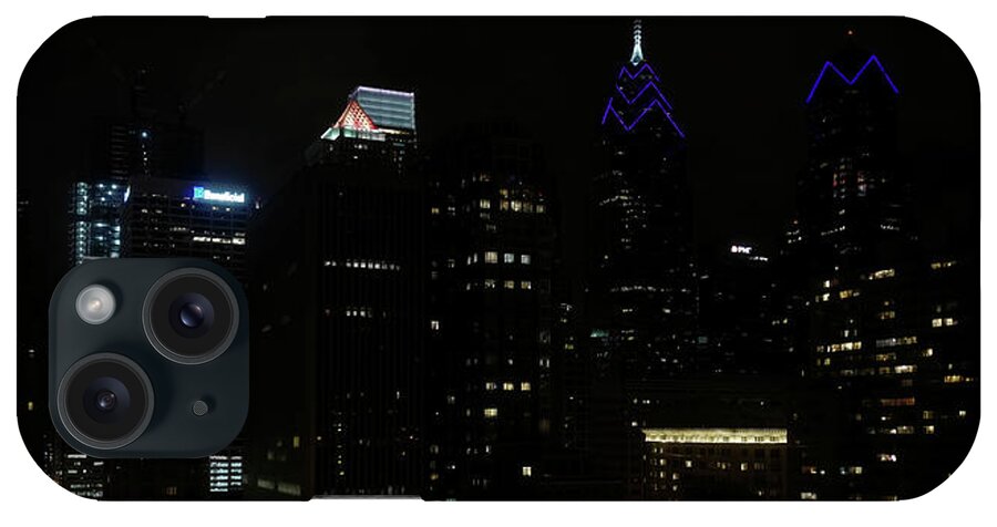 Philadelphia iPhone Case featuring the photograph Philadelphia Night Lights by Rona Black