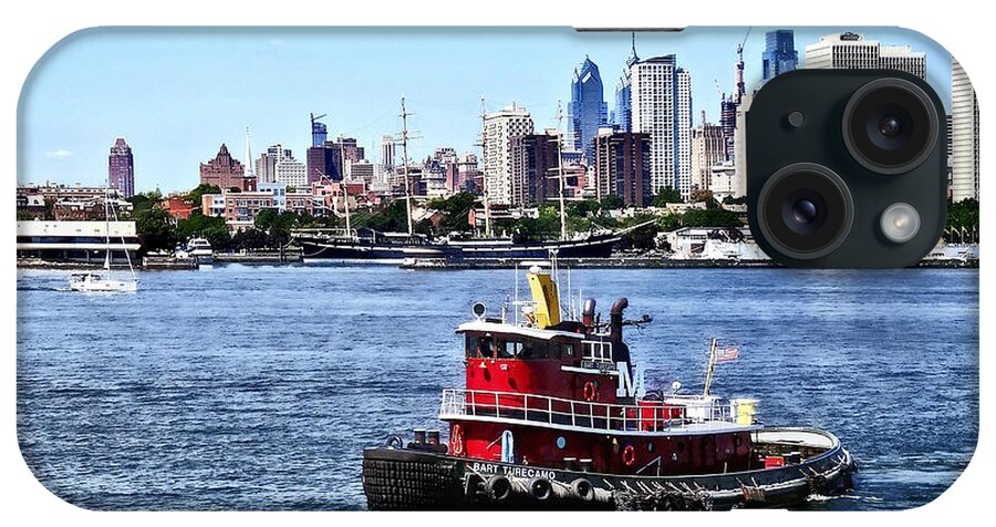 Philadelphia iPhone Case featuring the photograph Philadelphia PA - Tugboat by Philadelphia Skyline by Susan Savad