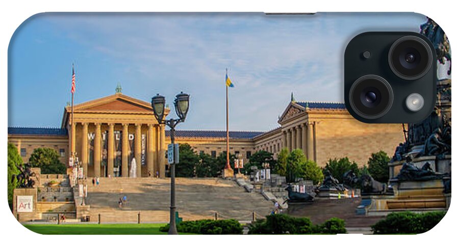 Philadelphia iPhone Case featuring the photograph Philadelphia Sights - The Museum of Art Panorama by Bill Cannon