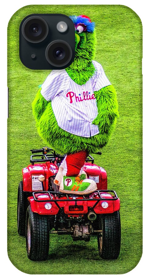 Phillies iPhone Case featuring the photograph Phillie Phanatic Scooter by Nick Zelinsky Jr