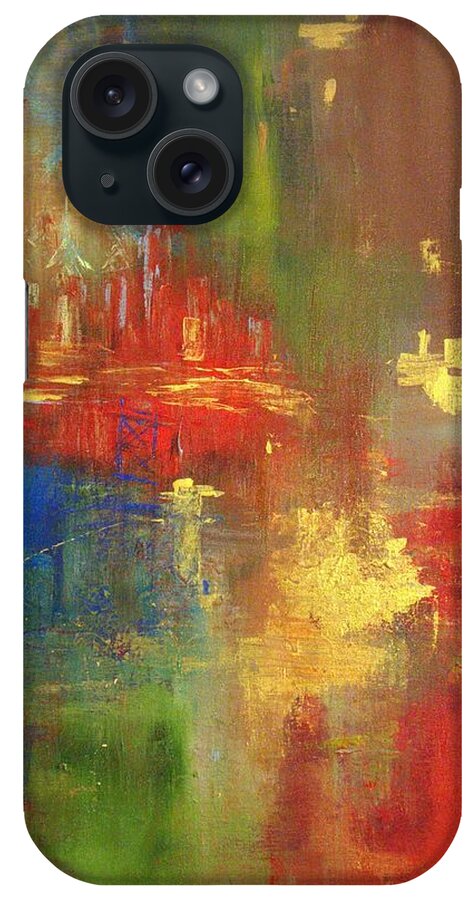  iPhone Case featuring the painting Philly Abstract by Lilliana Didovic