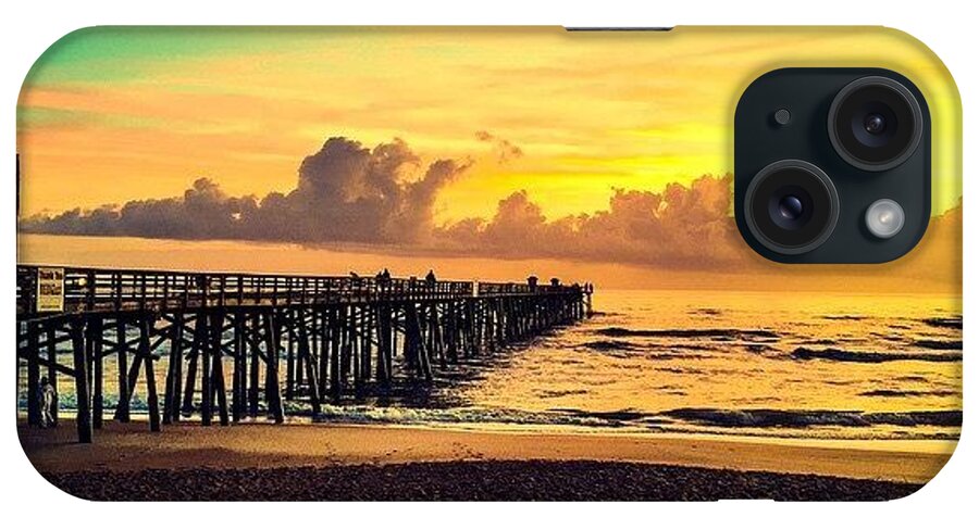 Beautiful iPhone Case featuring the photograph Photoshop Edit Of The Flagler Pier by Katie Ryan