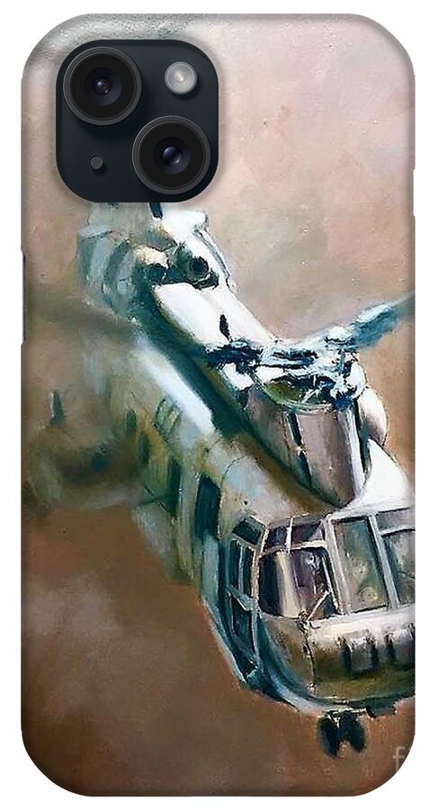 Ch-46 iPhone Case featuring the painting Phrog by Stephen Roberson