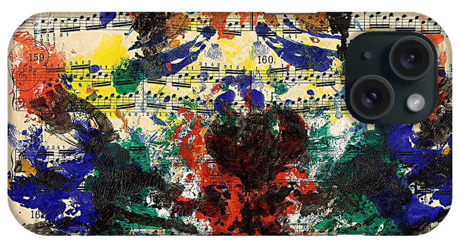 Music iPhone Case featuring the painting Piano Exercises 1 by Jan Daniels