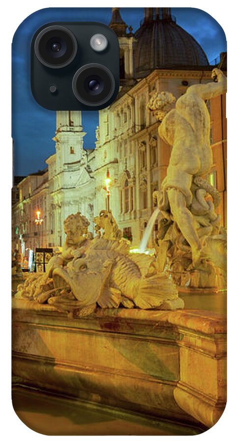 Rome iPhone Case featuring the photograph Piazza Navona in Rome by Anastasy Yarmolovich