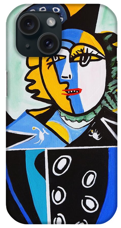 Picasso By Nora iPhone Case featuring the painting Picasso By Nora The Queen by Nora Shepley