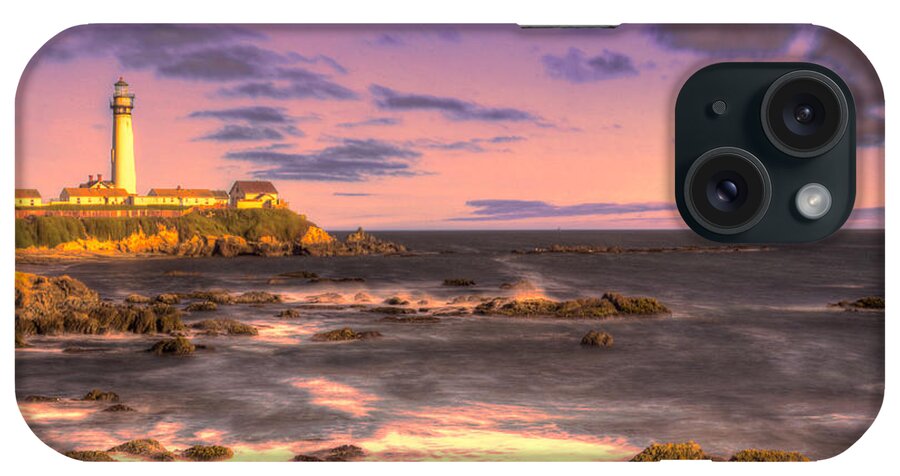 Attraction iPhone Case featuring the photograph Pigeon Point Lighthouse at Sunset by Paul LeSage