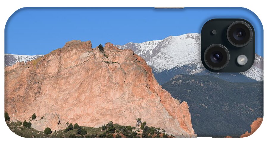 Garden Of The Gods iPhone Case featuring the photograph Pikes Peak - Garden of the Gods COS by Margarethe Binkley