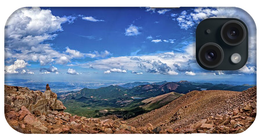 American West iPhone Case featuring the photograph Pikes Peak Summit Vista #2 by Chris Bordeleau