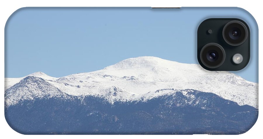 Pikes Peak iPhone Case featuring the photograph Pikes Peak with Snow by Gerri Duke