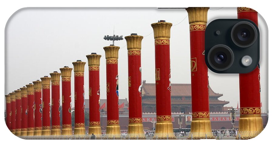 Pillars iPhone Case featuring the photograph Pillars at Tiananmen Square by Carol Groenen