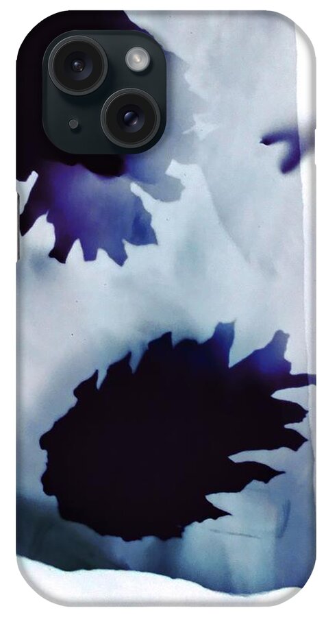 Photogram iPhone Case featuring the photograph Pine cones blue and white by Itsonlythemoon