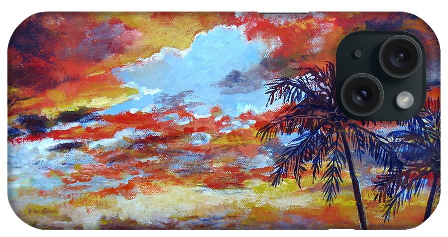 Pine Island iPhone Case featuring the painting Pine Island Sunset by Lou Ann Bagnall