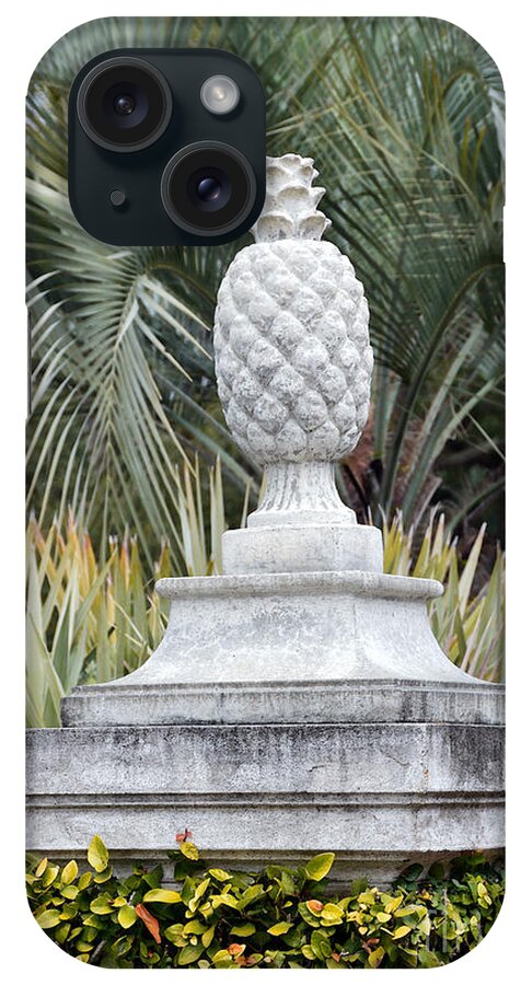 Pineapple iPhone Case featuring the photograph Pineapple on a Pedestal by Catherine Sherman