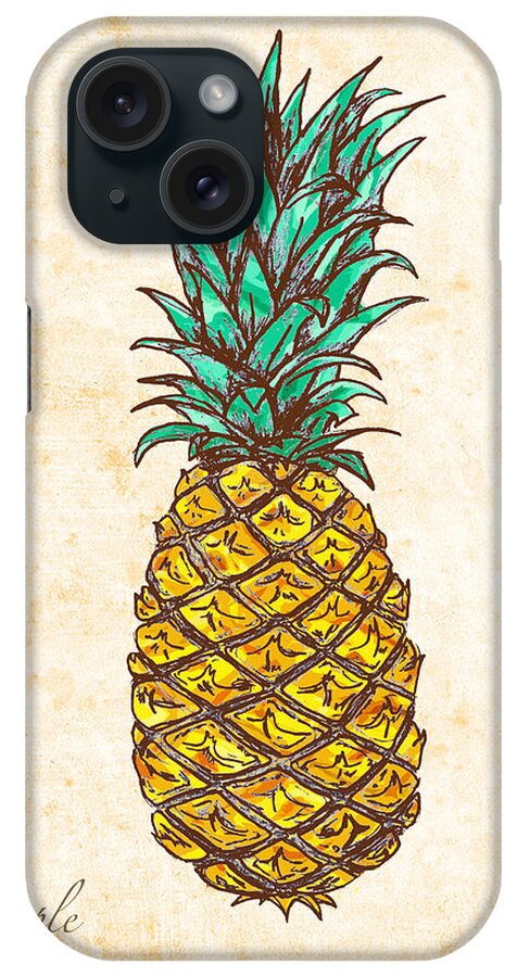 Pineapple iPhone Case featuring the painting Pineapple by William Depaula