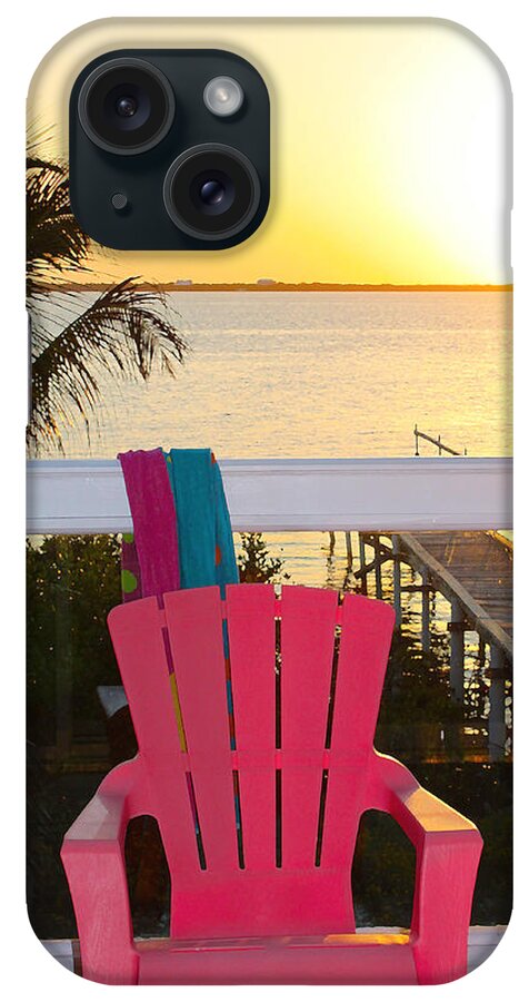 Florida Keys iPhone Case featuring the photograph Pink Chair in the Keys by Susan Vineyard