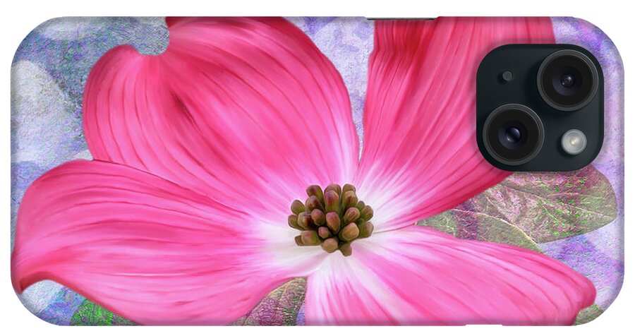  iPhone Case featuring the digital art Pink Dogwood Blossom #4 by Bill Johnson