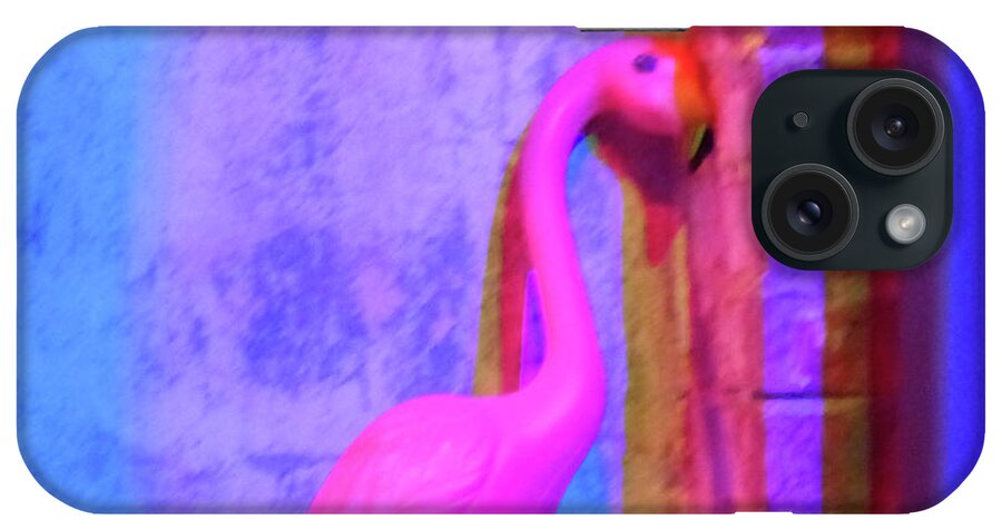 Plastic Flamingo iPhone Case featuring the photograph Pink Flamingo by Rosanne Licciardi