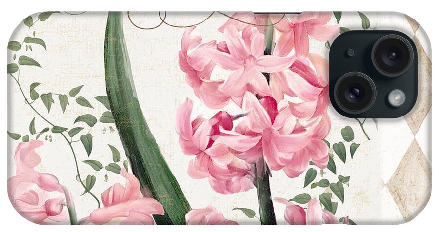 Hyacinth iPhone Case featuring the painting Pink Hyacinth by Mindy Sommers