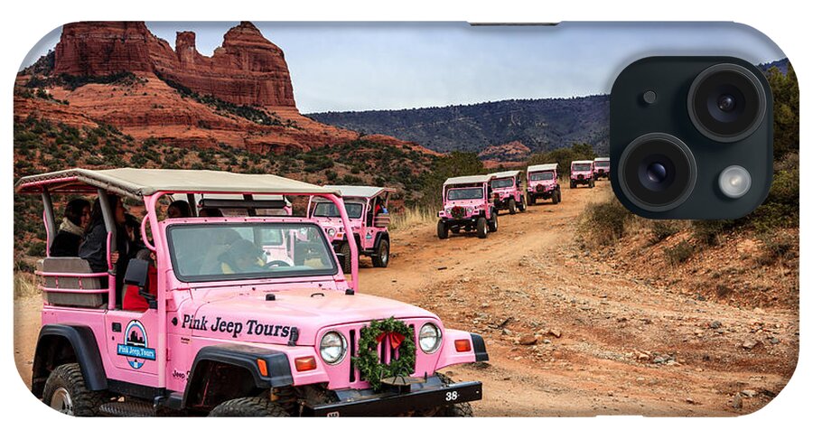 America iPhone Case featuring the photograph Pink Jeep Tours by Alexey Stiop