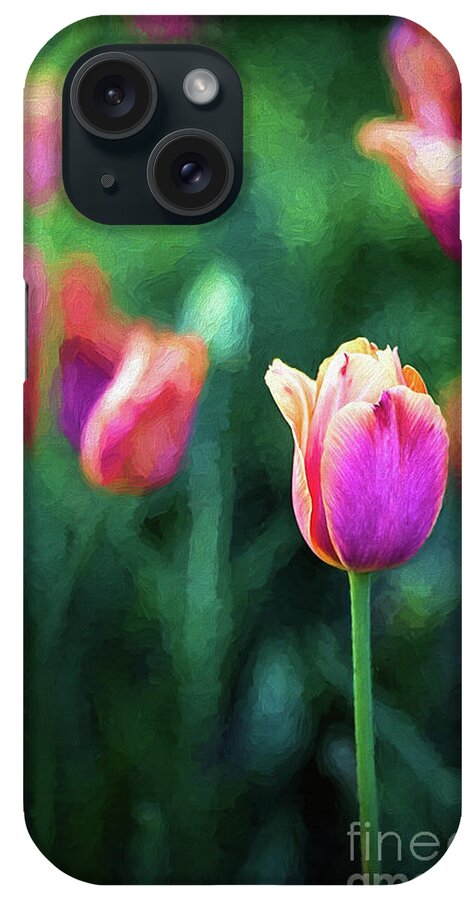 Single Tulip iPhone Case featuring the photograph Pink Petals by Sharon McConnell