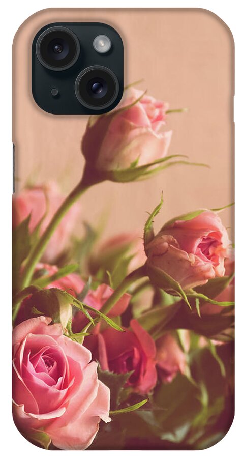 Vintage iPhone Case featuring the photograph Pink Roses by Wim Lanclus