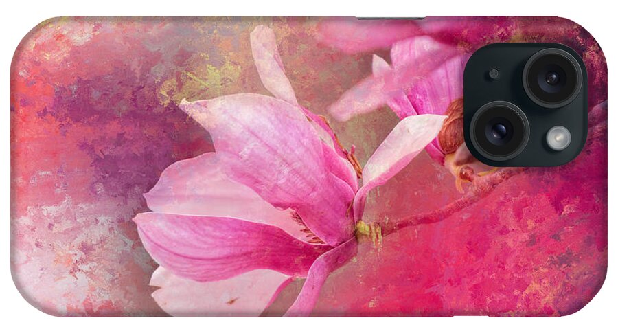 Jai Johnson iPhone Case featuring the photograph Pink Tulip Magnolia In Spring by Jai Johnson