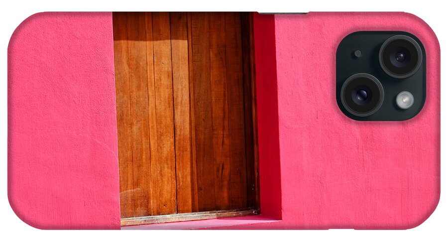 Windows iPhone Case featuring the photograph Pink wall by Ricardo Dominguez