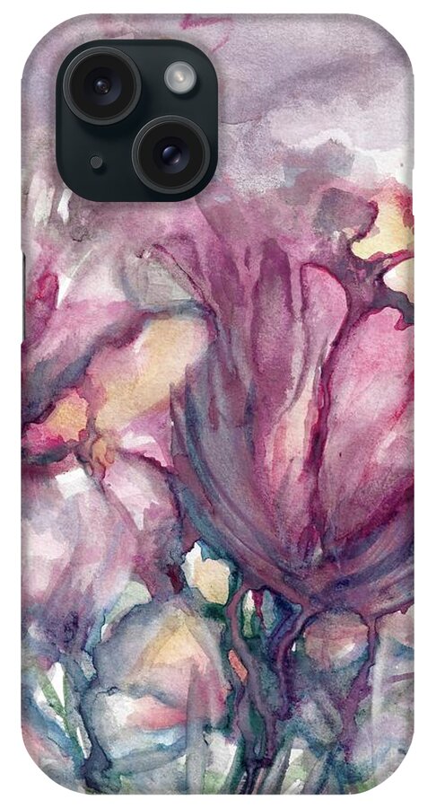 #creativemother iPhone Case featuring the painting Pinkies by Francelle Theriot