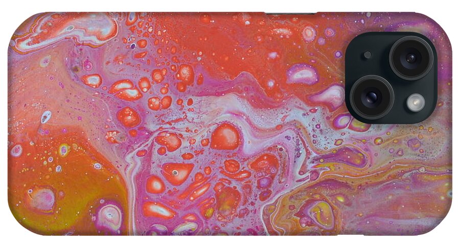 Acrylic iPhone Case featuring the painting Pinky by Sandy Dusek
