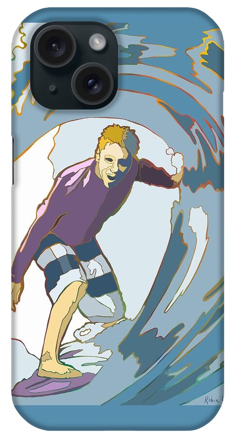 Surfing iPhone Case featuring the painting Pipe Dreams by Robin Wiesneth