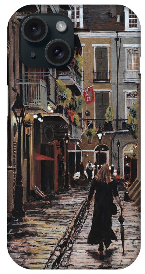 Cityscape iPhone Case featuring the painting Pirate Alley NOLA by Craig Morris