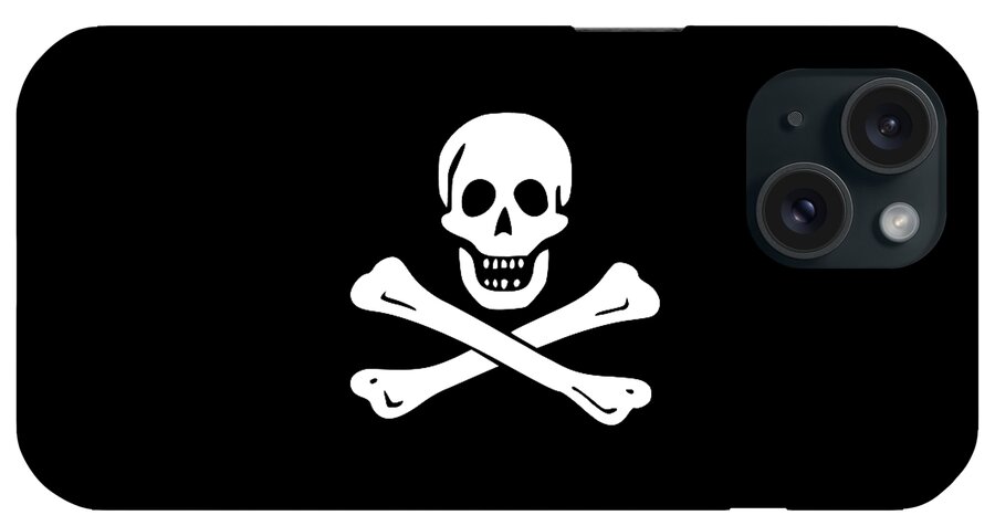 Jolly iPhone Case featuring the digital art Pirate Flag tee by Edward Fielding