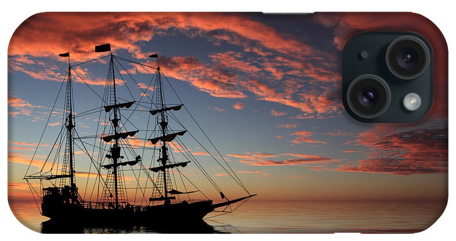 Pirate Ship iPhone Case featuring the photograph Pirate Ship at Sunset by Shane Bechler