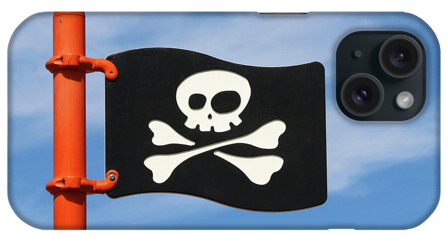 Pirates iPhone Case featuring the photograph Pirate Skull and Cross Bones by Art Block Collections