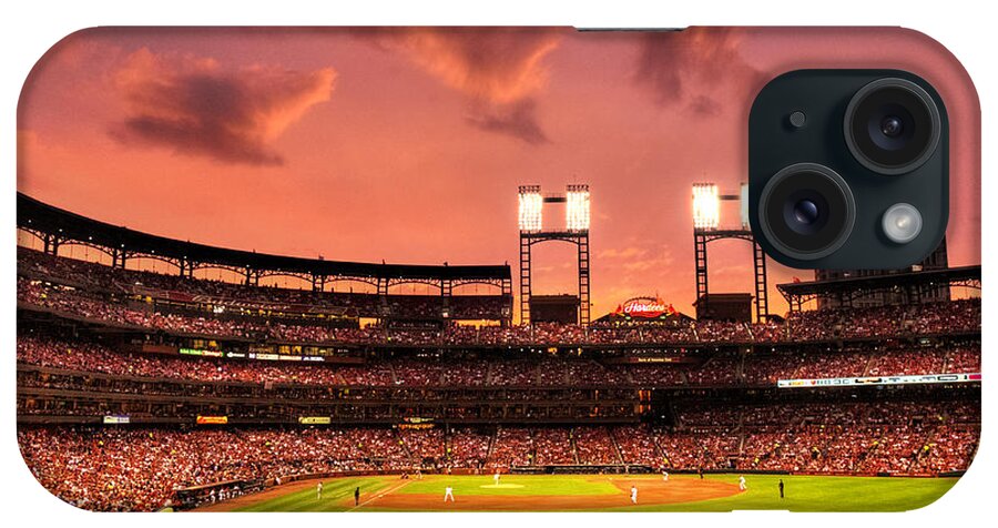 Piscotty In Left Field iPhone Case featuring the digital art Piscotty in Left Field by William Fields