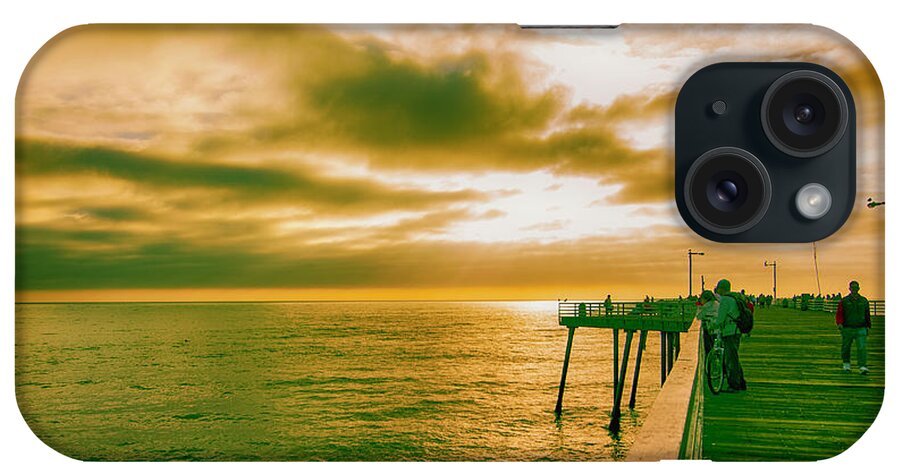 Sunset iPhone Case featuring the photograph Pismo Beach Pier by Joseph Hollingsworth