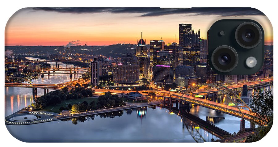 Pittsburgh iPhone Case featuring the photograph Pittsburgh October Sunrise by Matt Hammerstein