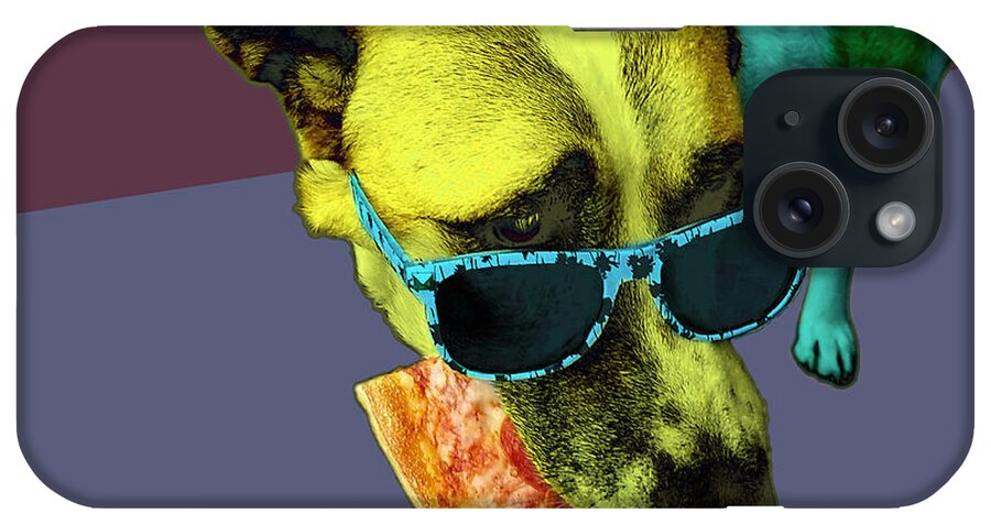 Pizza iPhone Case featuring the digital art Pizza Dog by James W Johnson
