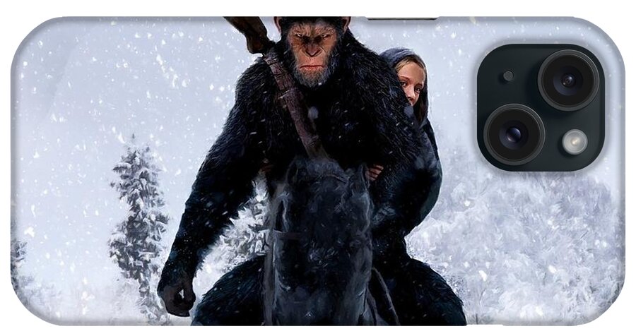  Planet Of The Apes Art Print iPhone Case featuring the painting Planet of the Apes by Carl Gouveia