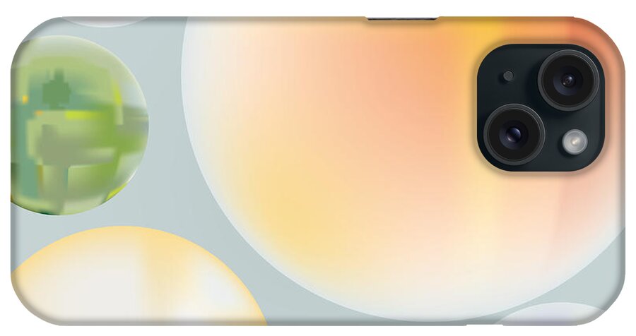 Sphere iPhone Case featuring the digital art Planetary Family by Kevin McLaughlin