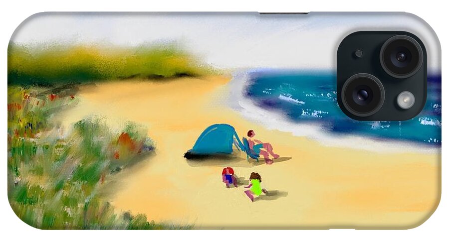 Ipad Painting iPhone Case featuring the painting Play Time by Frank Bright