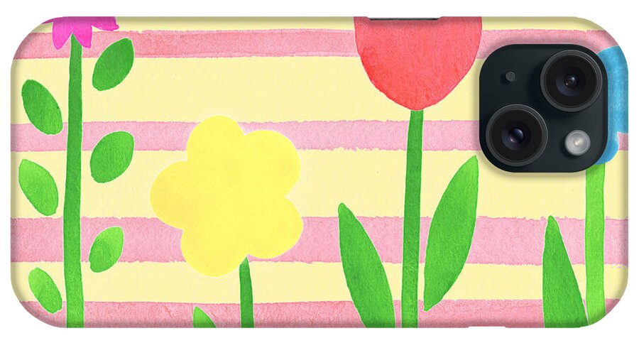 Playground Flowers iPhone Case featuring the painting Playground Flowers by Irina Sztukowski